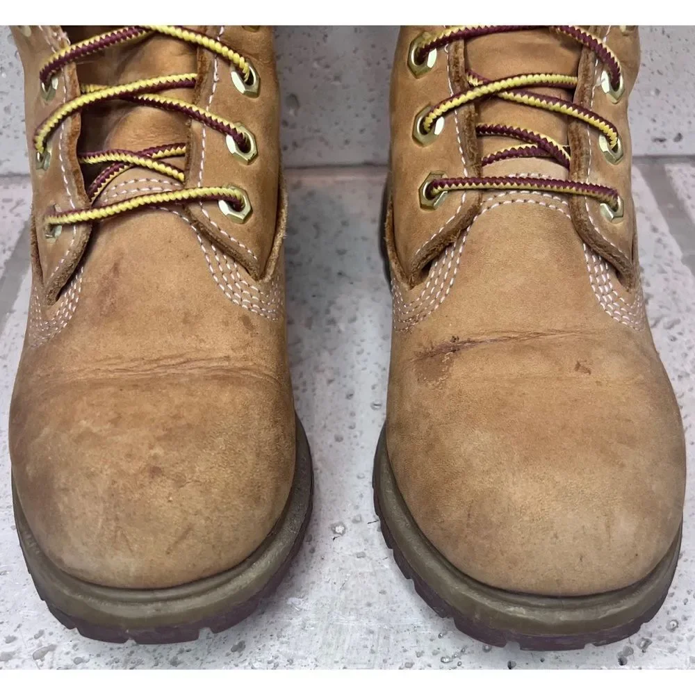 Timberland Boys Kids Youth 6 inch Leather Ankle Boots “Butter Timbs” Size 5